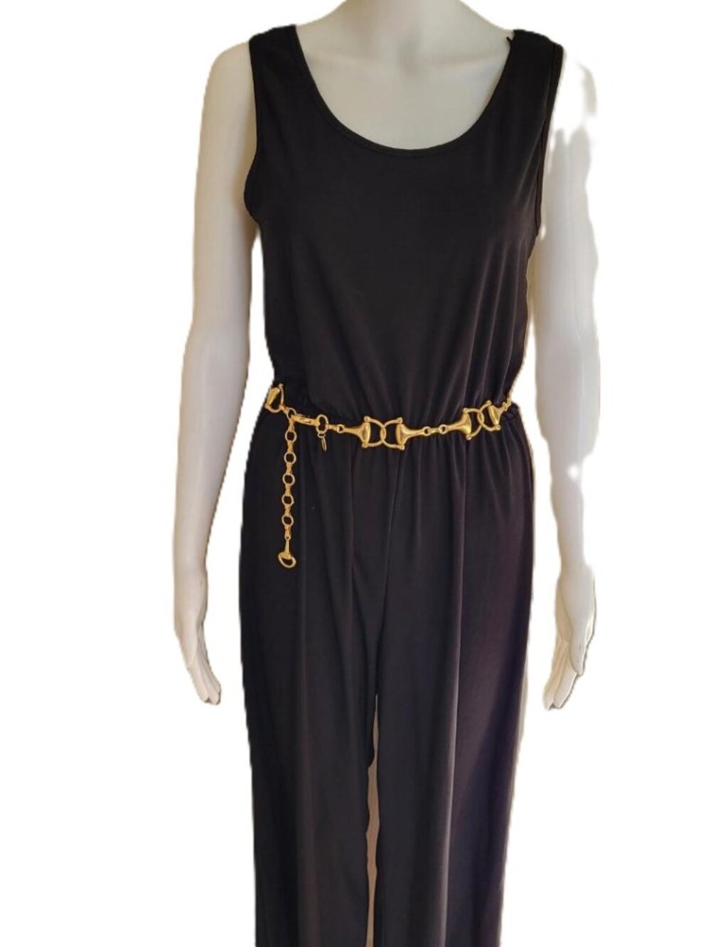 Classic Solid Brass Horsebit Chain Belt from Italy